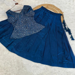 Premium Ready-to-Wear Fendy Satin Lehenga Choli Set